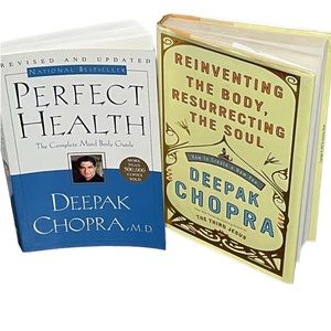 Deepak Chopra Books Perfect Health & Reinventing the Body Resurrecting the Soul
